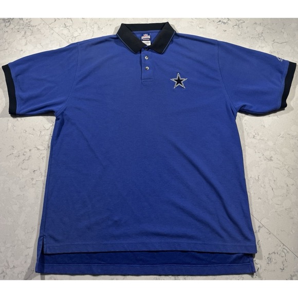 Reebok Other - VTG Y2K Dallas Cowboys Polo Shirt Mens XL Blue Short Sleeve Embroidered Logo NFL